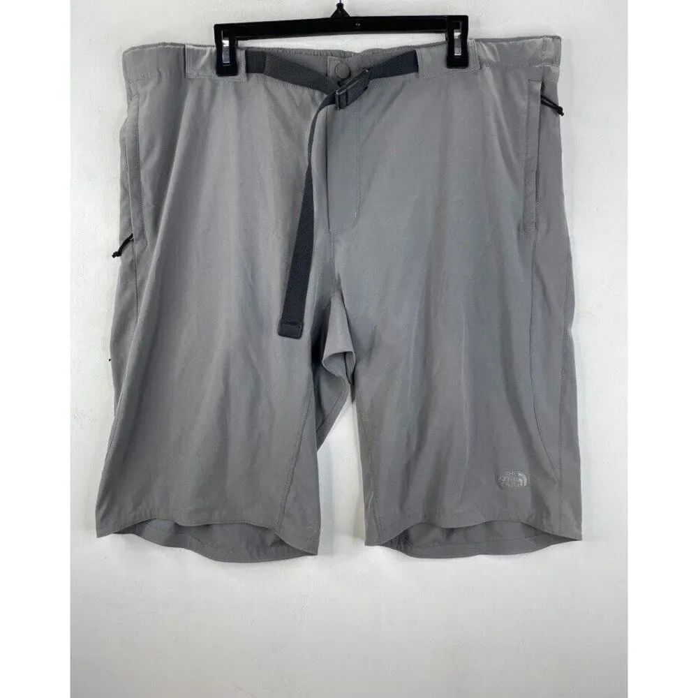 The North Face Shorts Mens 40‎ Gray Pockets Zip Belt Inseam 12